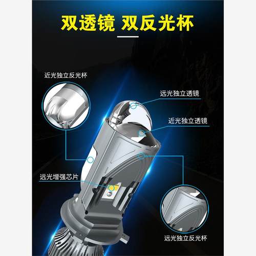 适用于新大洲本田ns125d F150摩托车改装ns110r/e韵led大灯 - 图0