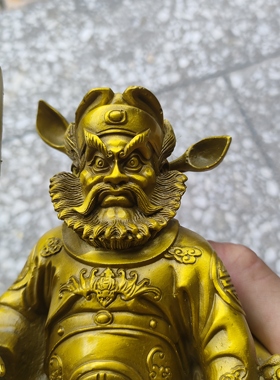 黄铜钟馗摆件天师钟馗铜像魁星点斗书房客厅家用卧室摆放