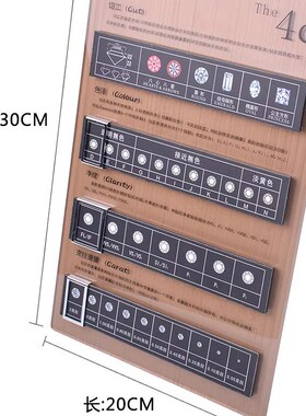 黑色钻石4c牌展示牌裸钻切工牌