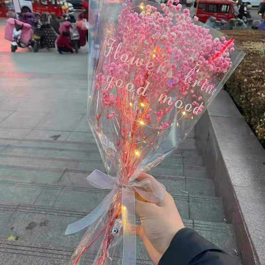 七夕情人节单支鲜花包装袋玫瑰花多支袋透明花束摆摊花艺包花材料,淘宝优惠券,粉丝福利购,淘宝优惠卷