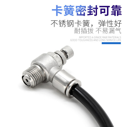 304不锈钢可调气接头SL8-02耐高温高压PU金属快插节流阀调速开关 - 图3