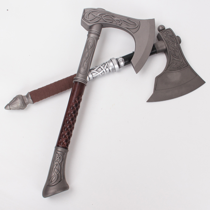 刺客信条6英灵殿艾沃尔COSPLAY武器1比1金属斧头袖箭游戏道具模型-图1