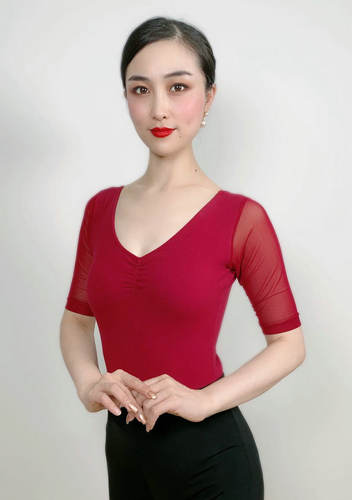 形体训练服女套装舞蹈连体练功服黑色礼仪培练习服新款 - 图2
