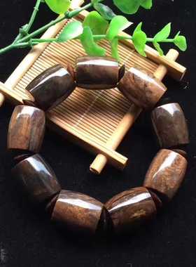 天然缅甸琥珀蜜蜡带证书手串