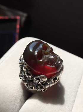 缅甸琥珀活口带证书男士戒指包邮