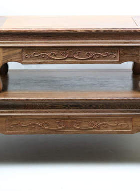 鸡翅木长方形实木托佛像小亢几台