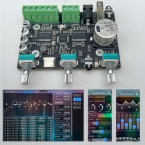 2 1 Bluetooth DSP three-channel independent 31-section EQ 2x30W 60W power amplifier board Android phone computer tuning