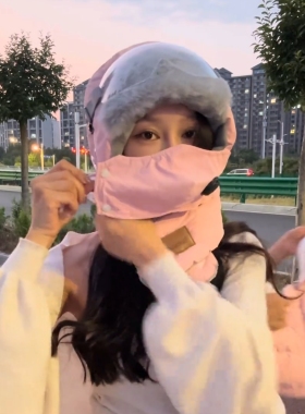冬季女款遮脸保暖骑行雷锋帽
