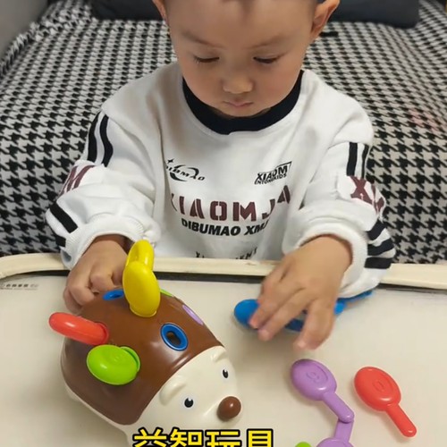 早教提高专注力益智玩具送礼小朋友生日礼物儿童节插插乐河豚拼插 - 图1