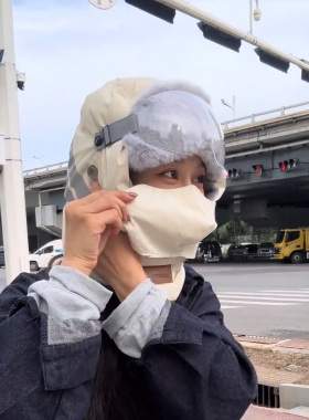 冬季女款加绒挡风雷锋帽