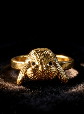 原创设计师可爱小兔子戒指