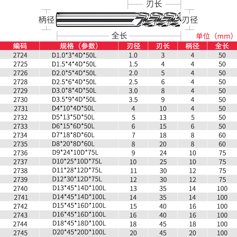 60度高光铝用铣刀钨钢合金铣刀3刃加长铝合金专用铣刀铜铝立铣刀