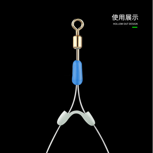 硅胶子线防缠豆双钩鱼钩分叉器分离器分线器分钩器防缠绕太空豆 - 图0