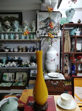 大官窑｜鸡油黄 玉净瓶【好礼淄博 山东手造】中国淄博陶博览会瓶