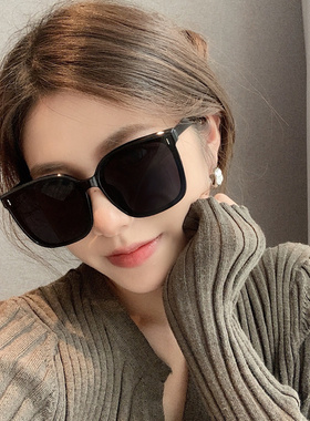韩版网红方形大框偏光眼镜女ins潮大脸显瘦墨镜防紫外线太阳镜男
