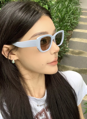 韩版蓝色百搭街拍墨镜防紫外线