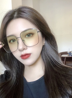明星同款眼镜金属方形大框网红墨镜女韩版个性潮太阳镜男大脸显瘦