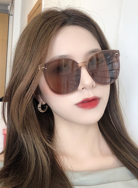 超大框网红同款茶色拍潮太阳眼镜