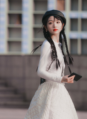 贝雷帽气质女春高品质显气质
