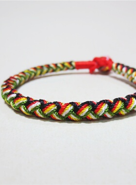 男女通用款手编五彩绳手链绳隔档