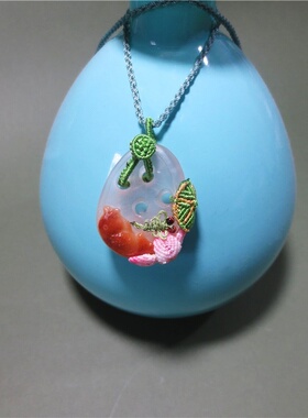 女款挂坠天然水晶鱼吊坠连年有余