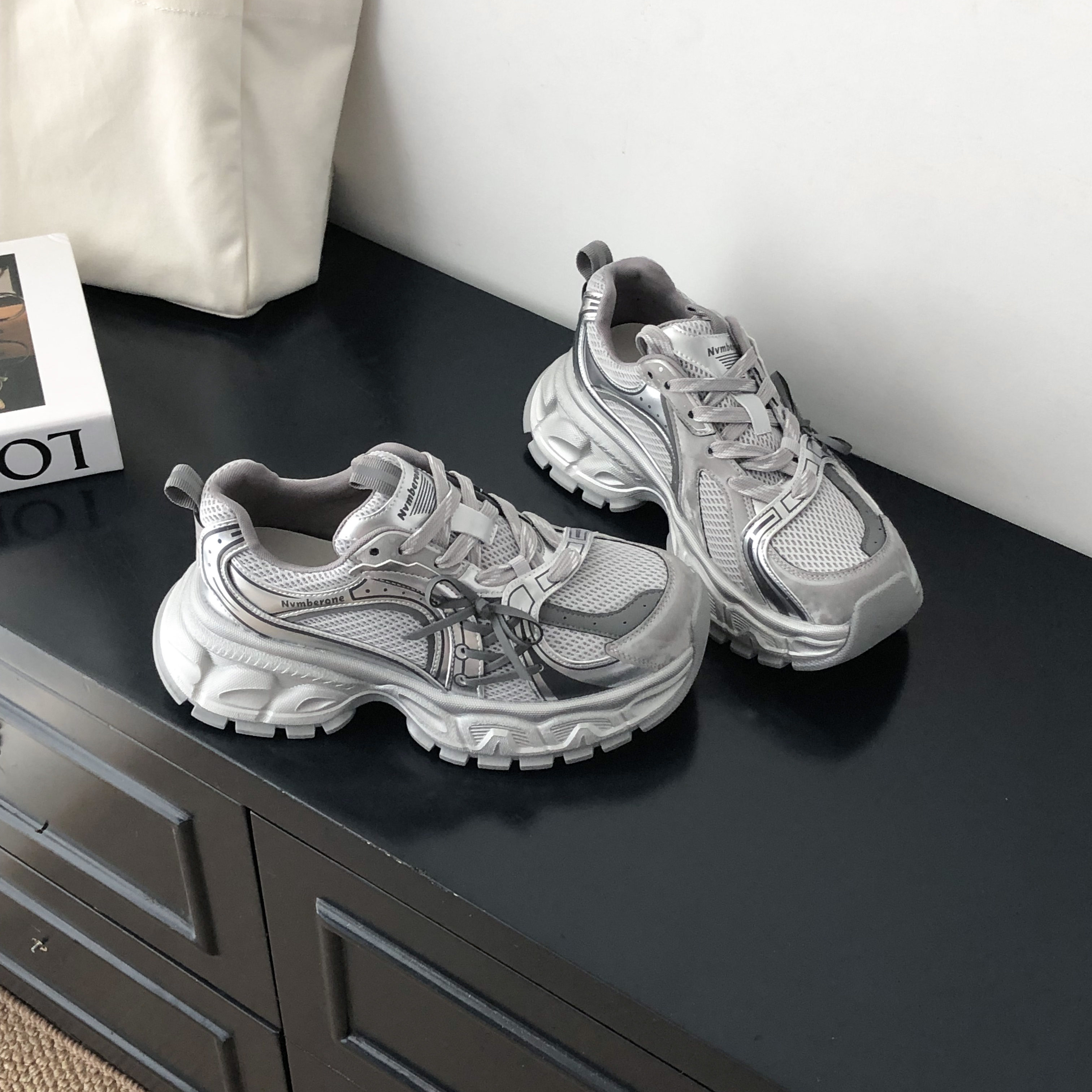 时尚春季女士老爹鞋2026新款韩版网面鞋透气舒适厚底增高运动鞋潮,淘宝优惠券,粉丝福利购,淘宝优惠卷