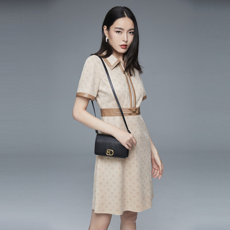 芭蒂娜女新款设计感时尚洋气连衣裙 芭蒂娜服饰连衣裙