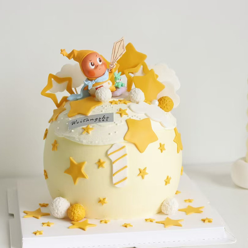 小国王星星人生日儿童男孩女孩五角星许愿气球拥抱蛋糕装饰摆件,淘宝优惠券,粉丝福利购,淘宝优惠卷