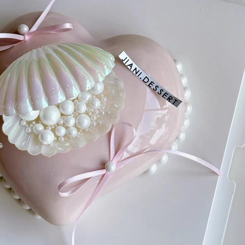 包邮网红ins风慕斯蛋糕硅胶模具樱桃丝带透明水晶糖珍珠梦幻贝壳 - 图2