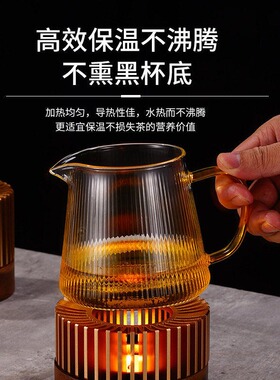 法式宫廷复古木质蜡烛加热茶炉