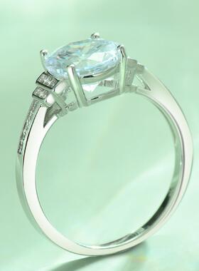 JZ713 新品女款雪花钻戒时尚轻奢小众白金色戒指指环