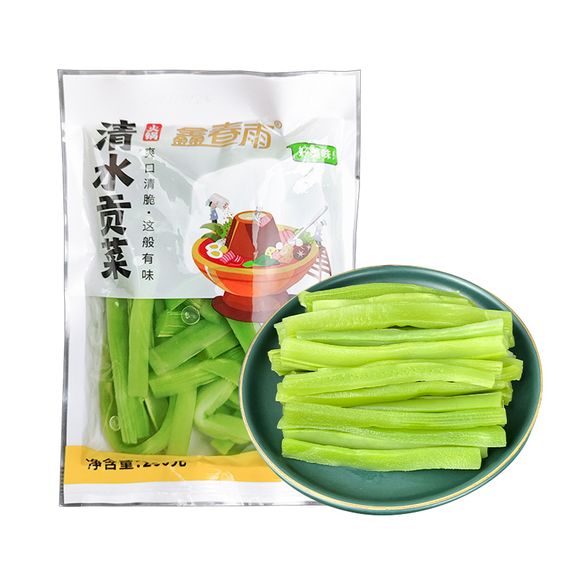 现成清水贡菜260g*8袋火锅贡菜鲜贡菜爽脆无叶苔菜串串香冒菜食材 - 图3