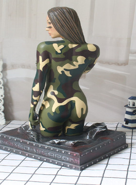 美式风手工彩绘酒柜艺术装饰品