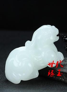招财把玩件貔貅白玉手玩件