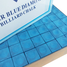 Мел для кия 进口blue diamond蓝钻台球巧克粉黑八台球枪粉油性皮头擦粉144颗