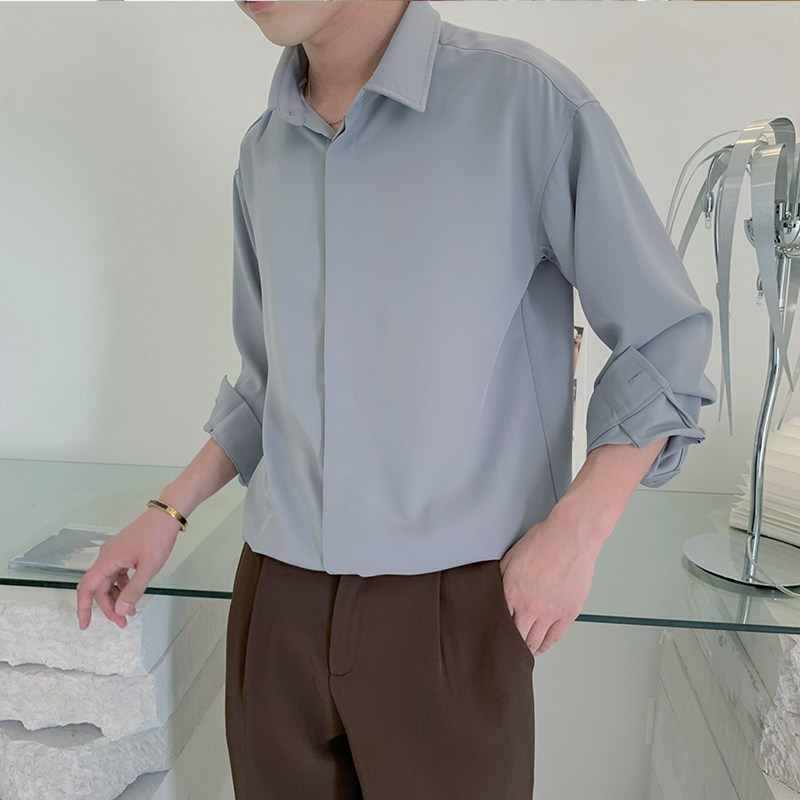 男友风纯欲衬衫Oversized  Drop Shoulder Sheer Shirt