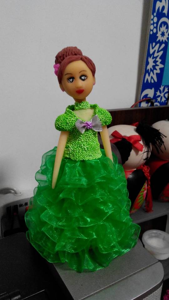 蕾丝花边网纱裙边\/超轻粘土雪花泥公主娃娃配