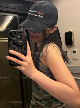 派姐in Korea柯达KODAK百搭做旧水洗棒球帽鸭舌帽男女K6143LCP14
