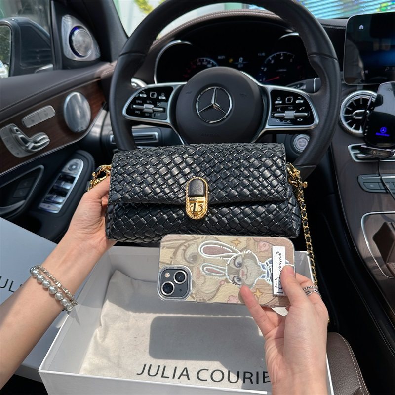 JULIA COURIER小众复古编织纹腋下包包女2024秋冬新款单肩斜挎包,淘宝优惠券,粉丝福利购,淘宝优惠卷