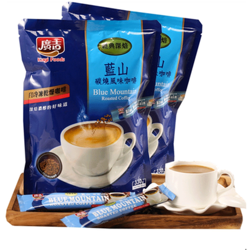 广吉蓝山炭烧咖啡330g台湾醇香经典碳烧风味速溶粉三合一加班办公 - 图3