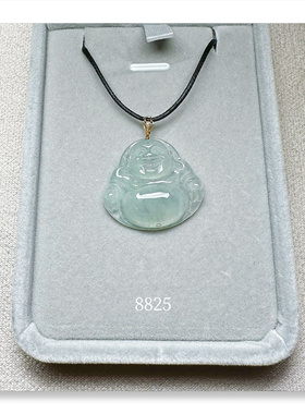 18K金扣头佛公翡翠吊坠天然A货