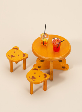 微缩食玩房间娃娃屋小熊袖珍