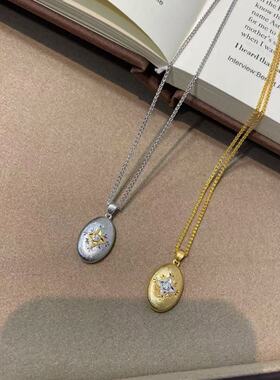 小红书同款布布风意大利拉丝豆豆项链轻奢小众设计简约高级锁骨链