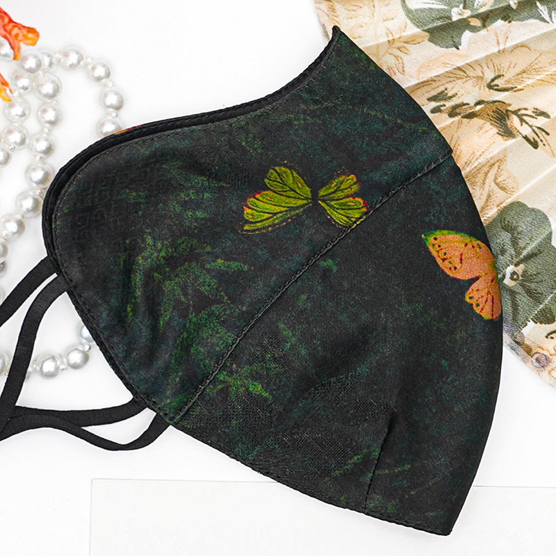 保暖口罩【送防丢绳】香云纱立体面罩护眼角透气桑蚕丝黑防尘真丝,淘宝优惠券,粉丝福利购,淘宝优惠卷