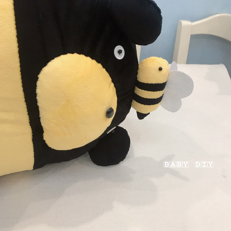 手缝制作抱枕毛绒玩具蜜蜂熊公仔玩偶布偶手工娃娃布艺diy材料包