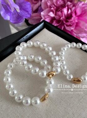 正圆新款串珠手串金属法式简约