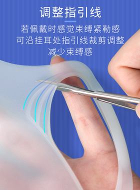 皮肤管理美容院3d硅胶面膜罩挂耳式防掉湿敷脸部辅助面膜罩