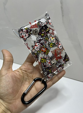 日单 御守猫 透明 证件包 小物包 卡包 收纳包