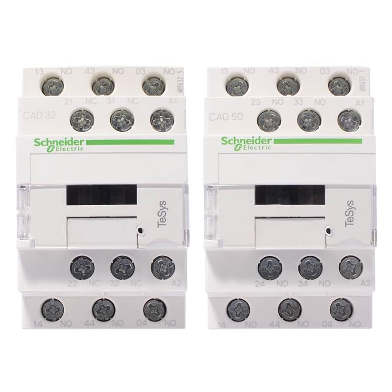 施耐德控制继电器CAD32 50M7C F7C BDC24v FDC220V110V电梯接触器 - 图2