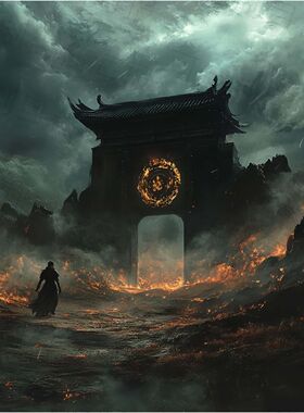 神秘法阵门自粘海报贴纸